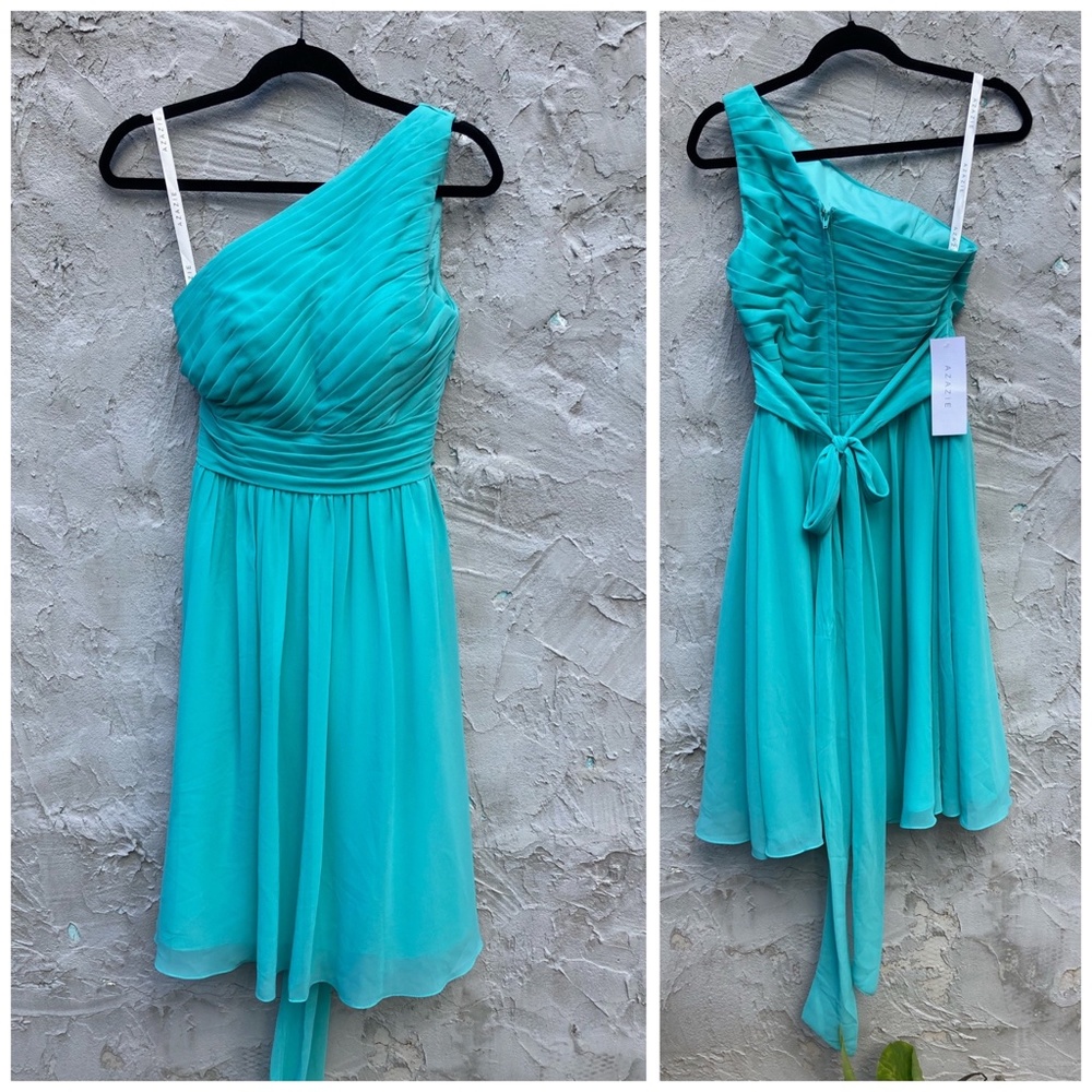 NWT Formal Sky Blue, One Shoulder Dress | Prom, Homecoming, Bridesmaid, Katrina - Picture 11 of 11